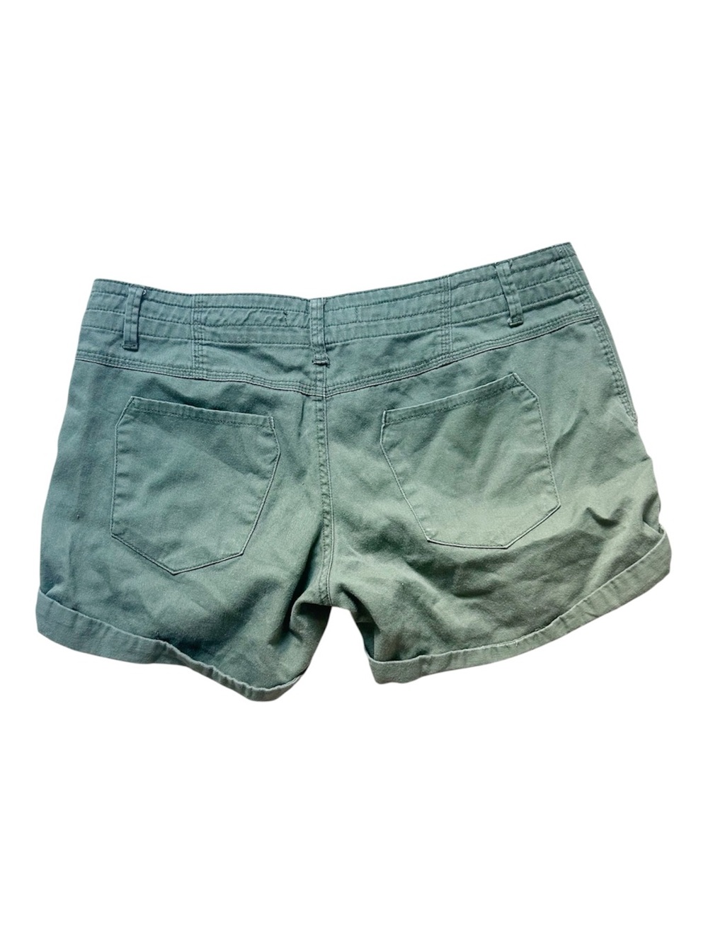 Roxy Army Green Roll-Cuff Utility Shorts Lightweight Size 30 - Picture 2 of 6